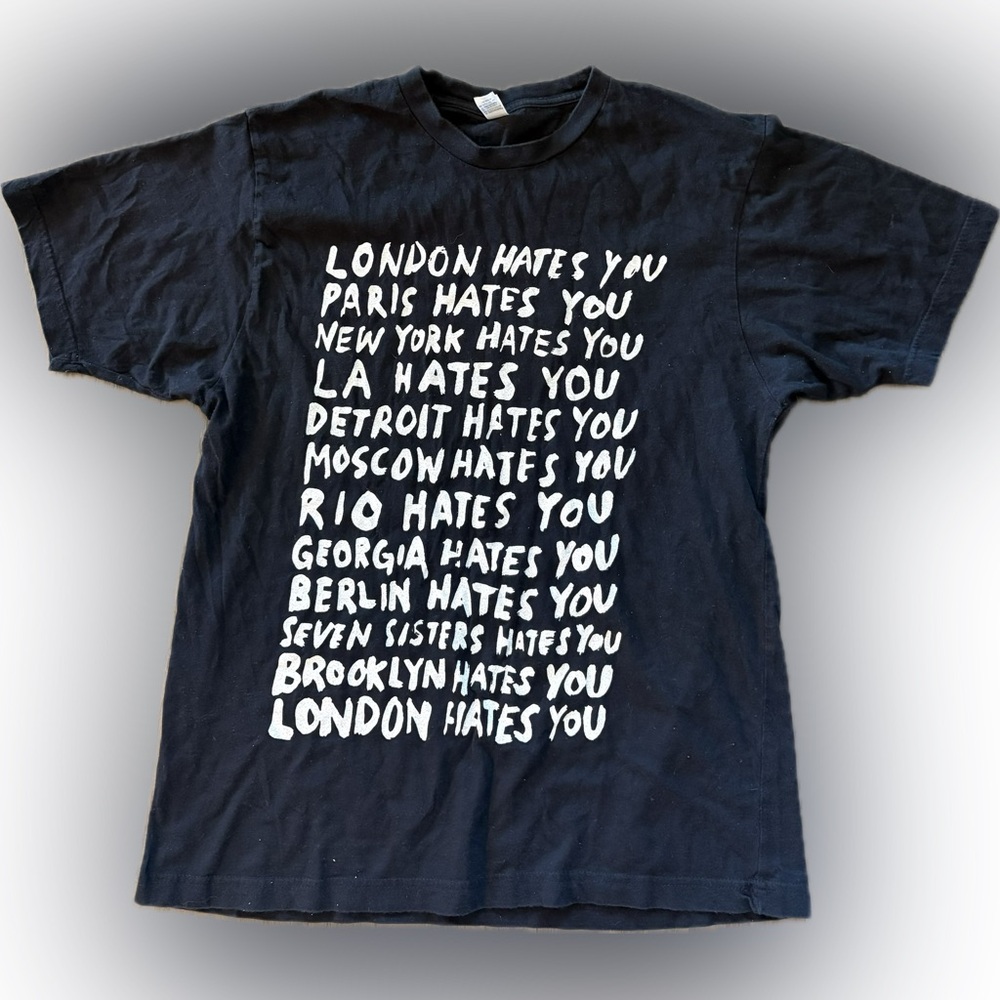 The Kills Hates You Tour Concert Anvil Black Graphic Tee